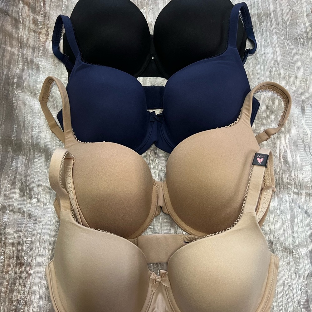 Victoria’s Secret 4 Bras - Black, Navy, Tan and Beige
